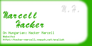 marcell hacker business card